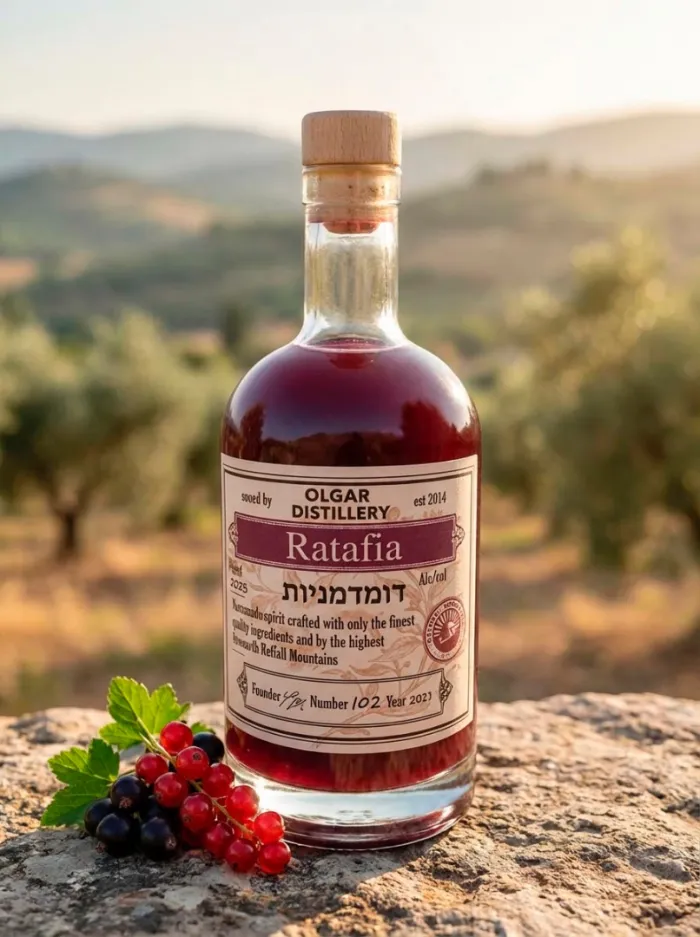 Ratafia Red Currant – Natural Kosher Fruit Liqueur from Israel, 26% Alc (2025)