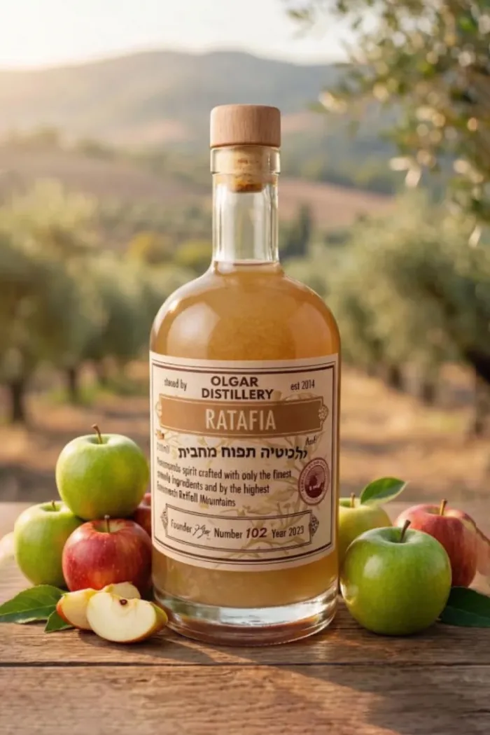 Ratafia תפוח מחבית ללא תוספת סוכר 18% אלכוהול 2025