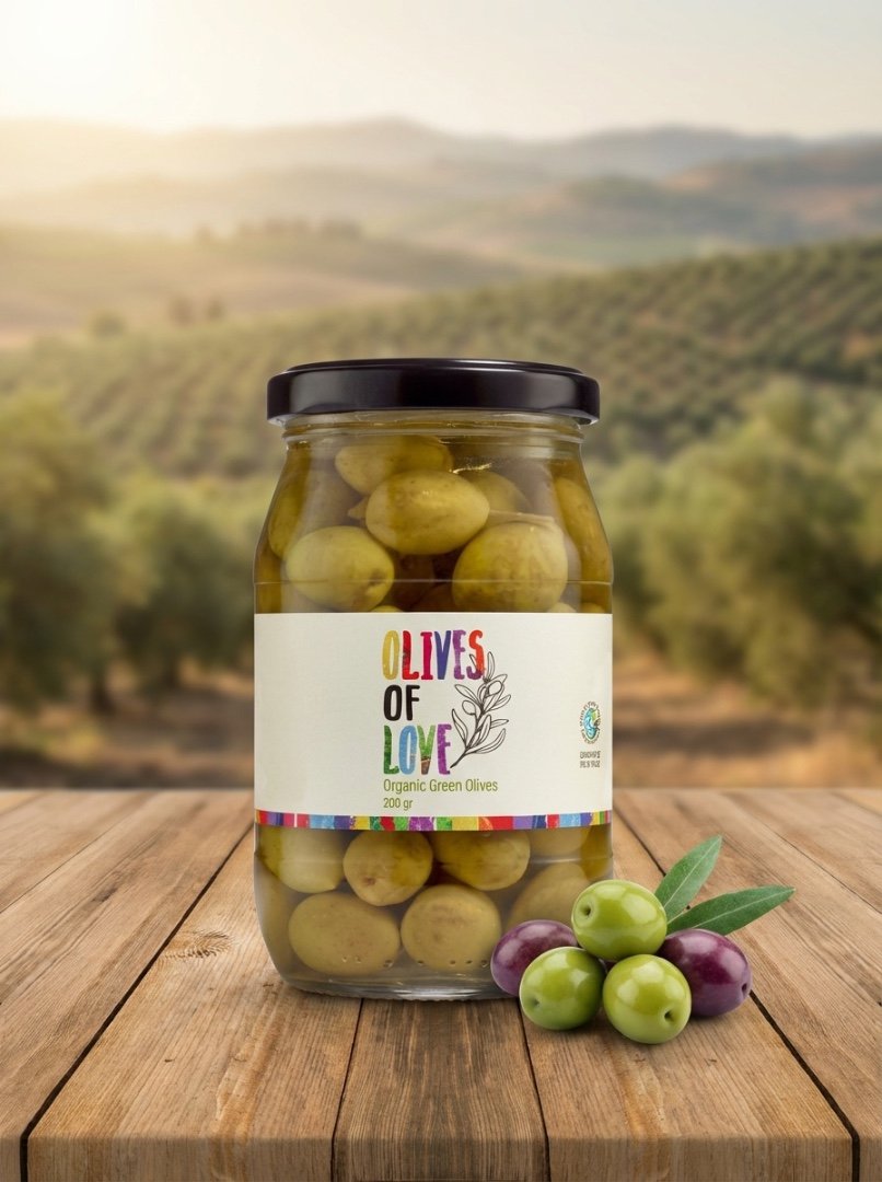 Syrian Organic Olives Jar Sindyanna Galilee 200 g