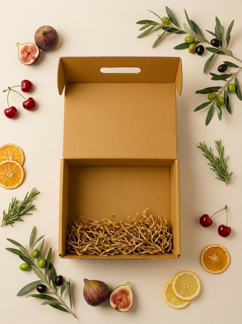 Folding Cardboard Box “Suitcase” Model 30/40+12 cm Natural Color