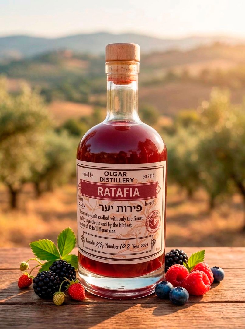 Ratafia  פירות יער ללא תוספת סוכר 18% אלכוהול 2023